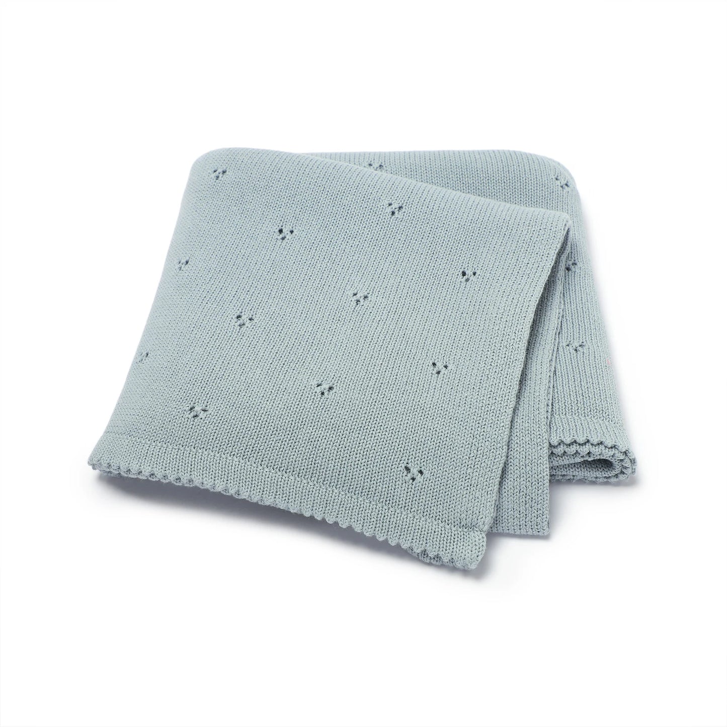 Baby Blanket Cotton Knit Newborn Stroller Swaddling Wrap Fashion Solid Crib Plaid Sleepsack Infant Boys Girls 90*70CM Super Soft