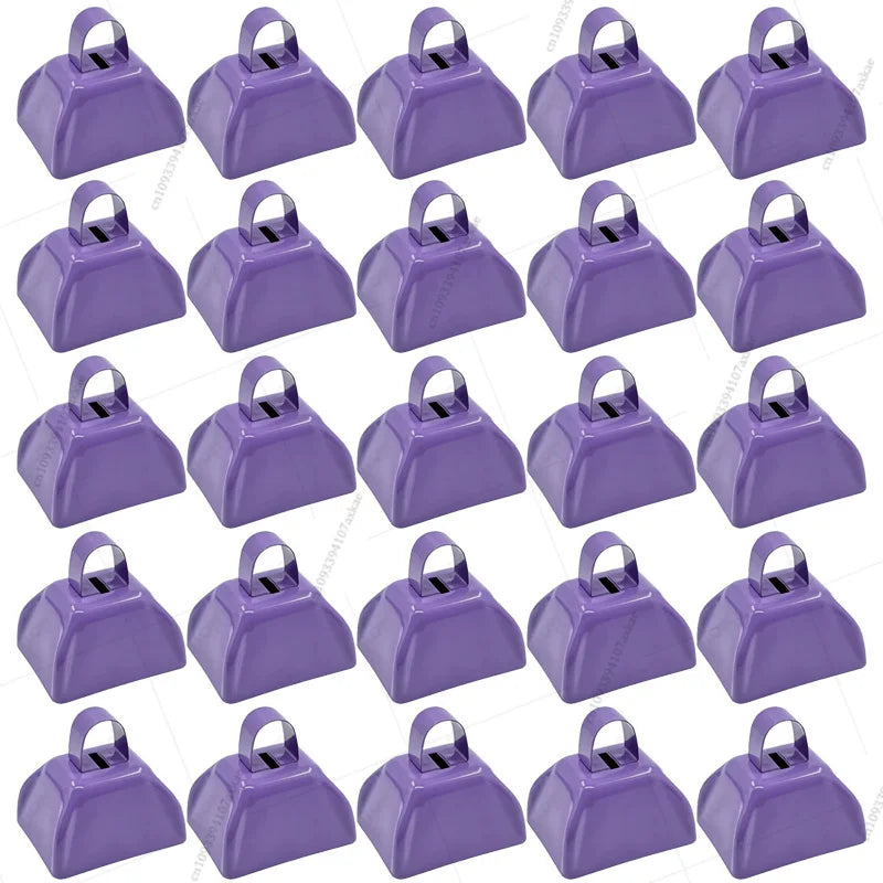 12-100 Pcs Metal Cowbells for Sporting Event 3 Inch Small Noise Makers Cow Bell for Football Event Wedding Party Favor for Guest