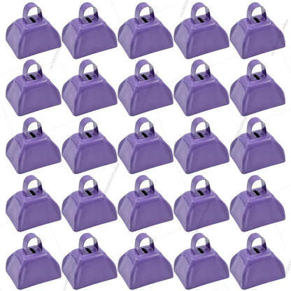 12-100 Pcs Metal Cowbells for Sporting Event 3 Inch Small Noise Makers Cow Bell for Football Event Wedding Party Favor for Guest