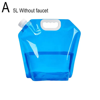 5/10L Portable Camping Water Bag Foldable Drinking Water Bucket Large Capacity Water Container For Outdoor Travel Lightweight