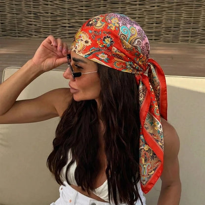 2026 Dot Print Square Scarf For Women Silk Shawl Neckerchief Female Hair Bands Head Wraps Headband Foulard Satin Hijab Bandana