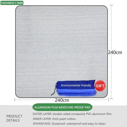 Outdoor Camping Foam Foil Mat Portable Moisture-proof Pad Picnic Beach Mat Aluminum Insulation Sleeping Pad Camping Supplies