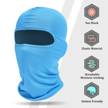 Balaclava Full Face Mask Hiking Cycling Camping Hunting Airsoft Cap Bike Head Cover Summer Men Women Ski Mask Hiking Scarves