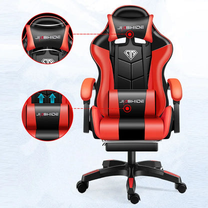 Silla Recliner Speaker Gamer Racing Computer Game Chair Gaming Chair with Footrest Pink Anime Massage Sound Office Chair 1pcs