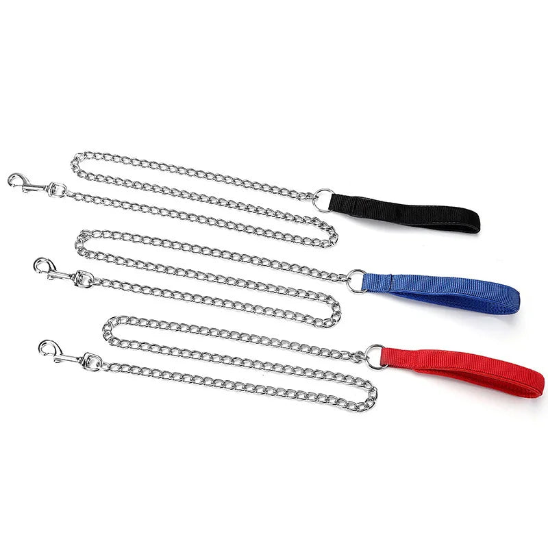 120cm Pet Dog Metal Wear Resistant Chain For Small Medium Dog Chain Leads Iron Chain Anti-Bite Metal Pet Dog Chain Supplies