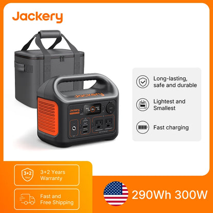 Jackery Portable Power Station Explorer 300 New and Carrying Case (S), Solar Generator for Outdoors Camping, Travel