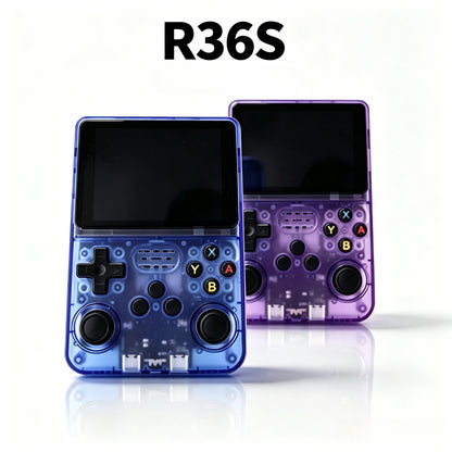 R36S Pocket Retro Handheld Game Player with Linux Operating System, Built-in 3.5 Inch IPS Display, Portable Gaming Console