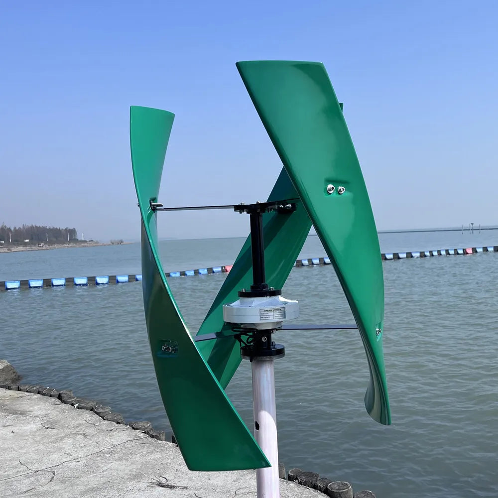 Vertical Axis Wind Turbine 3000W 48V 24V 12V Wind Generator VAWT Home Small Windmill Free Energy With MPPT Charging Controller