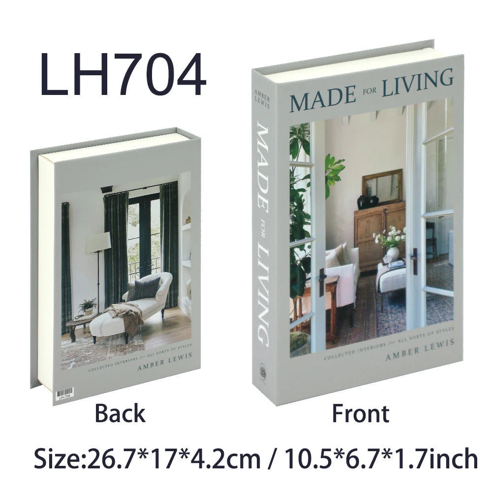 Luxury Fake Books Home Decoration Accessories for Living Room Fashion Fake Book Storage Box Simple Nordic Coffee Table Books