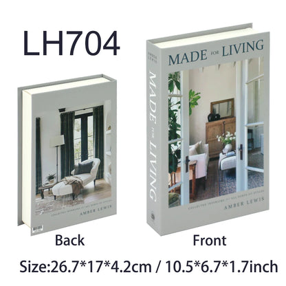 Luxury Fake Books Home Decoration Accessories for Living Room Fashion Fake Book Storage Box Simple Nordic Coffee Table Books