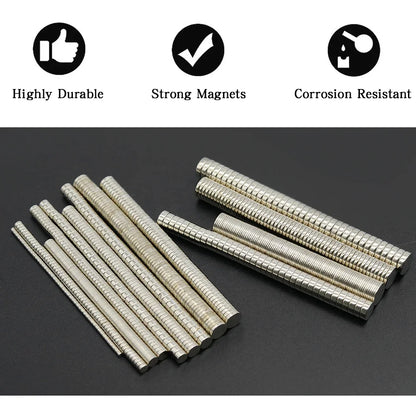 Super Powerful round Neodymium Magnet NdFeB N35 Strong Permanent Magnetic Imans for Refrigerator Various Sizes 2x2/4x2/5x1/6x2/8