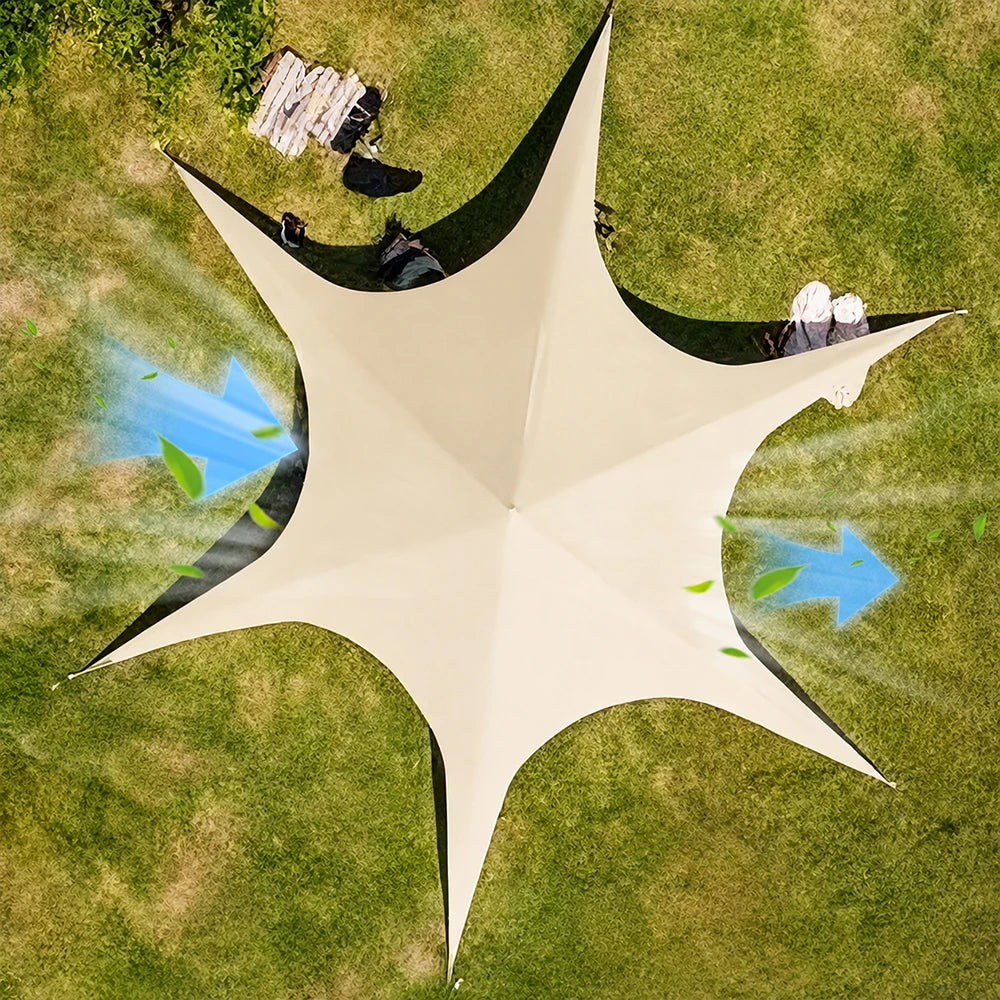 Large Outdoor Canopy Tent Sun Shade Shelter Heavy Duty Waterproof Star Canopy for Camping Backyard Party Wedding Party