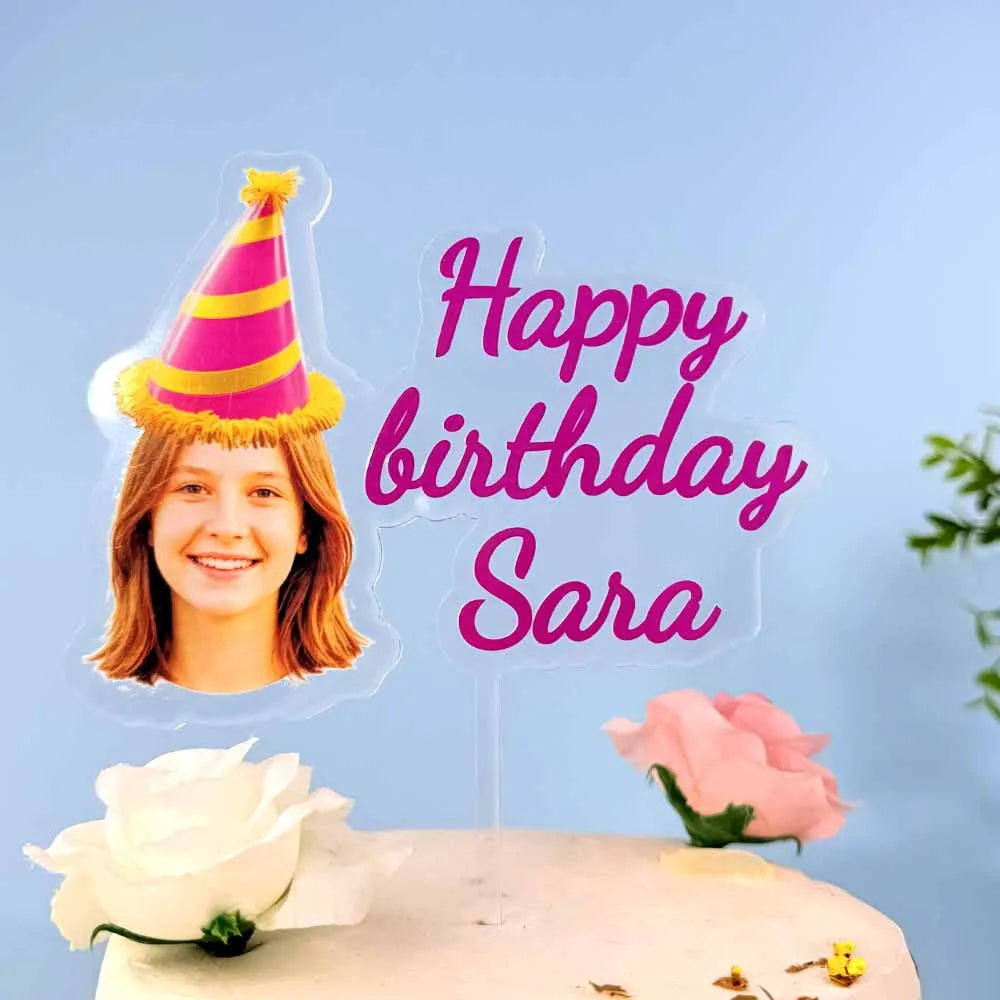 Personalized 30th 40th 50th Birthday Cake Topper Funny Birthday Party FavorsBirthday Party Decor Custom Photo Cake Topper