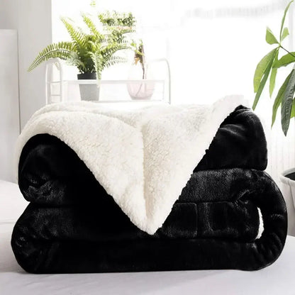 Sherpa Blanket Twin Thick Warm Blanket for Winter Bed Super Soft Fuzzy Flannel Fleece/Wool like Reversible Velvet Plush Blanket