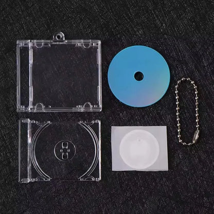10pcs NFC Functional CD Disc Key Chain Mini CD Case Keychain Peripheral Commemorative Album Key Holder For DIY Backpack Pendant