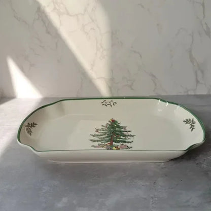 Holiday-themed Christmas Ceramic Plates Cutlery Sets Dinner Plates Bowls Soup Plates Mugs Coffee Cups Saucers Sets