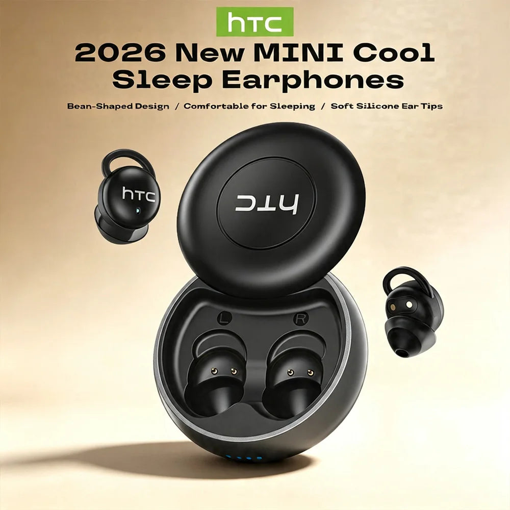 HTC NE91 Sleep Earbuds Wireless Bluetooth Earphones Comfortable To Wear Headphones ANC Noise Cancelling Low Latency Clear Sound