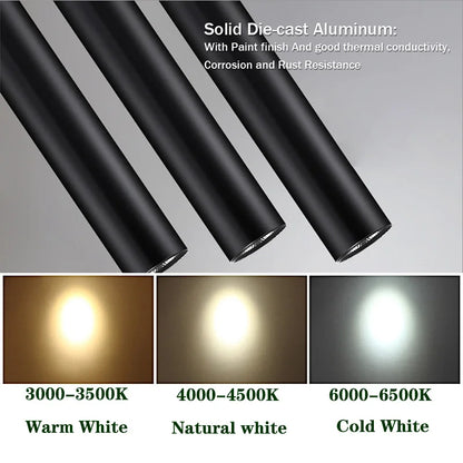 LED Dimmable  Pendant Light Long Tube lamp Cylinder Pipe Hanging Lamps Kitchen Island Dining Room Cord Pendant Light Kitchen Lam