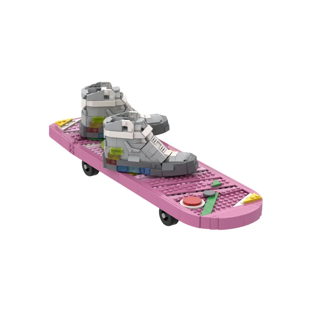 MOC Movie Back to the Future Skateboard Bricks Model High Tech Skateboard Shoes Creative Building Blocks Toys Kids Birthday Gift