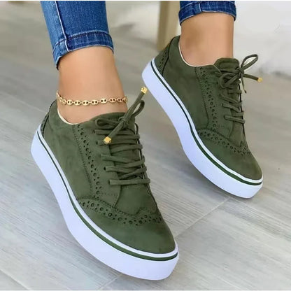 New Women's Low-top Vulcanized Shoes Round Toe Casual Shoes Flat Shoes Versatile Comfortable New Women Flat Fashion Sneaker