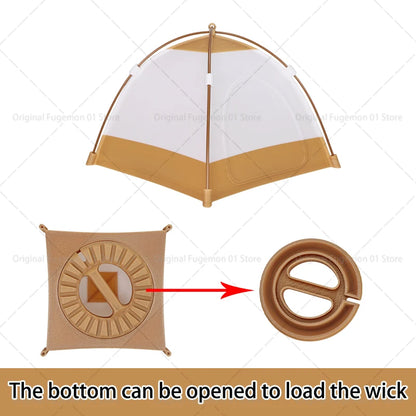 Camping Simulation Small Tent Model Removable Toy Decoration Camping Tent Lampshade Creative Scene Props Display Decoration