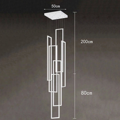 Modern ring stairs led lights pendant light lamps for living room led Chandeliers for dining room hanging light indoor lighting