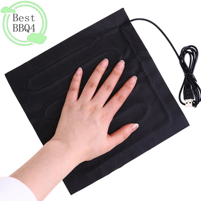 (BBQ4)USB 22x22cm 5V Pet Warmer Heating Pad Electric Heater Pad Winter Warm Carpet Carbon Fiber Heating Pad Hand Warmer