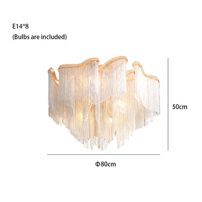 Luxury Tassels Led Pendant Lights New Gold Lustres Hanging Lamps For Ceiling Modern Decoration Home Decor For Bedroom Chandelier