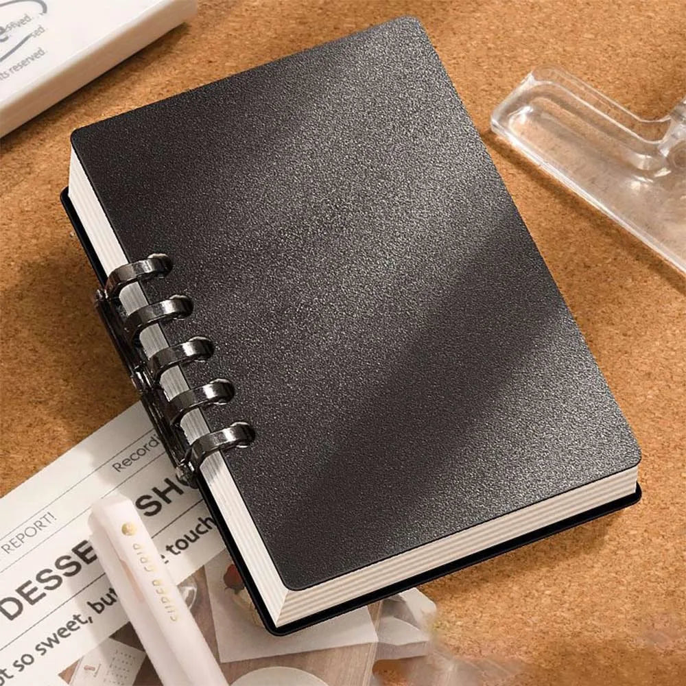 A7 80 Sheets Portable Pocket Notebook Simple Loose-leaf Square Notepad Horizontal Line Inner Page Memo Pad Diary Book