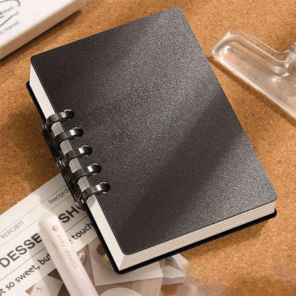A7 80 Sheets Portable Pocket Notebook Simple Loose-leaf Square Notepad Horizontal Line Inner Page Memo Pad Diary Book