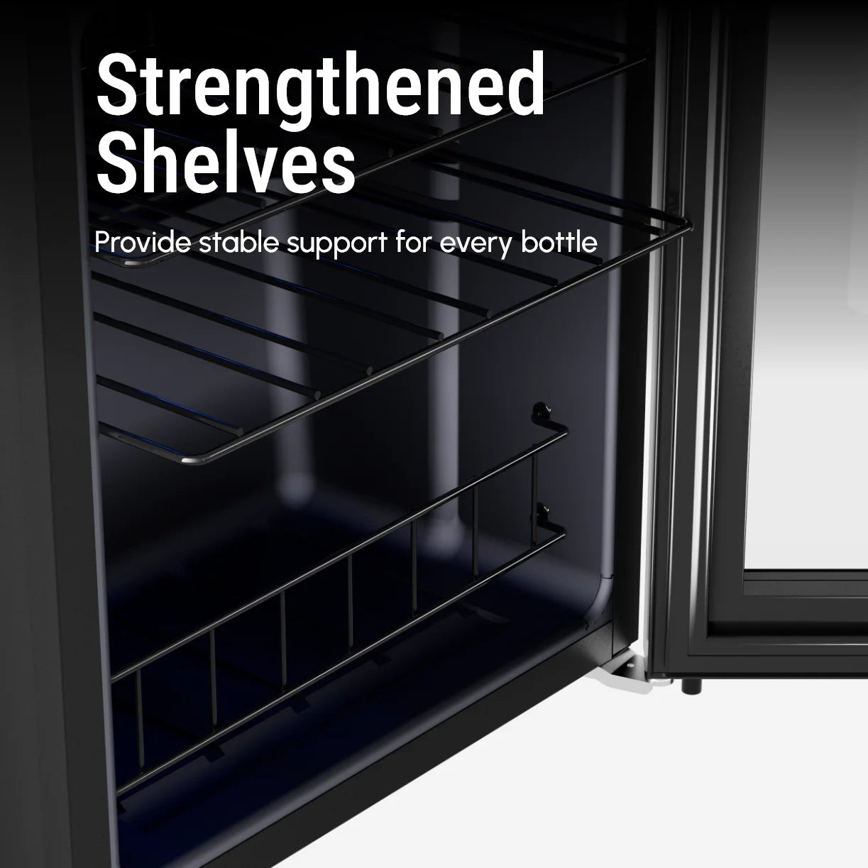 46L Single Zone Wine Cooler, Freestanding Compressor Wine Refrigerator 37-65°F Digital Temp Control Quiet 42dB Wine Storage Cabinet for Home Bar