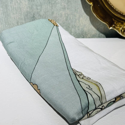 Organic Cotton Soft Baby Muslin Blanket Lightweight Breathable Swaddling Receiving Blanket for Newborn Infant, Perfect