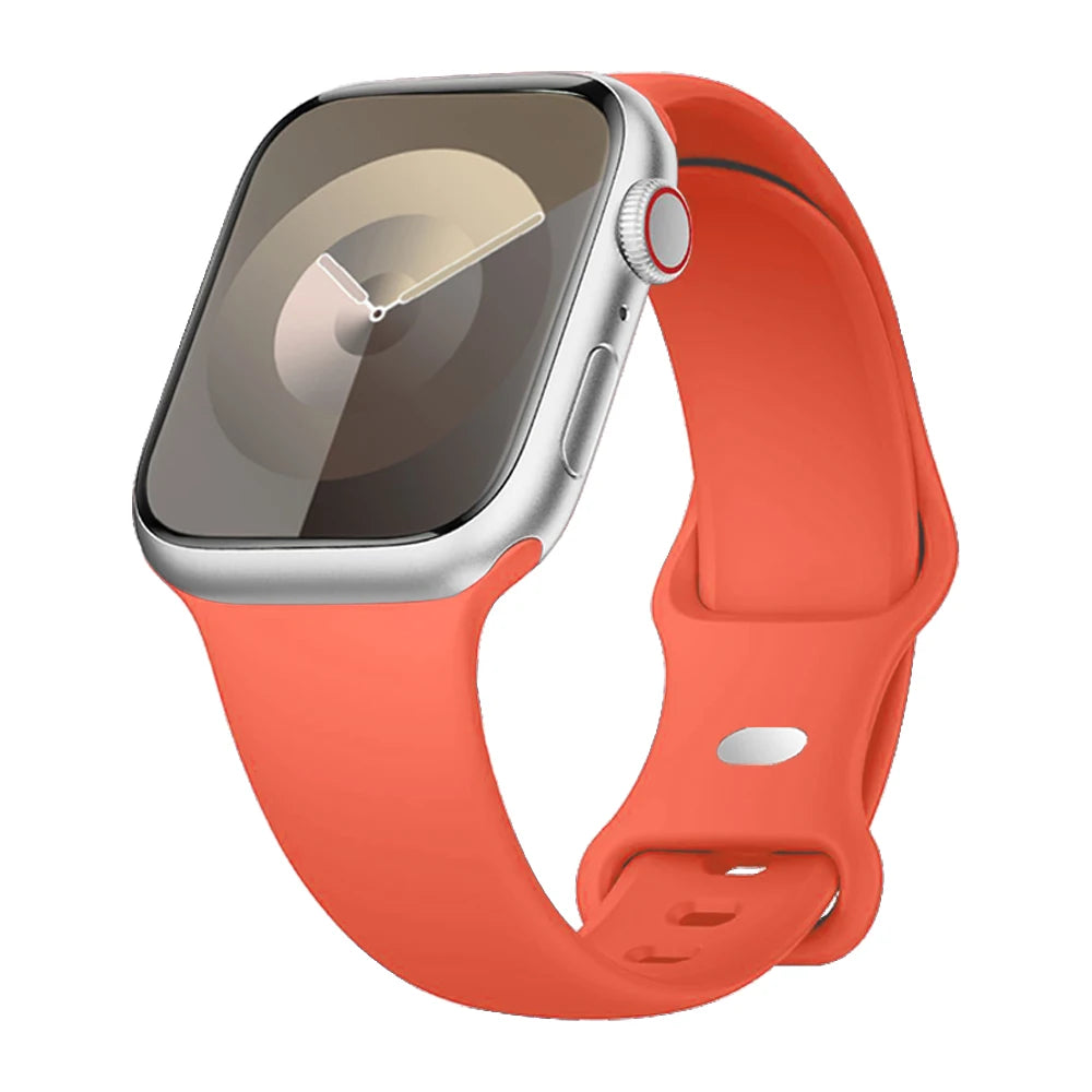 Silicone Strap For Apple Watch Bands 40mm 44mm 46mm 45mm 41mm 49mm 42 Correa Bracelet iWatch series ultra3 2 7 8 9 se 10 11 band