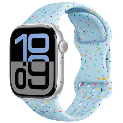 Silicone Strap For Apple Watch 11 10 9 8 7 46mm 45mm 42mm 41mm Ultra 3/2 49mm Breathable Bracelet Wristband iWatch 6 5 4 SE 44mm