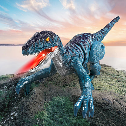 2.4GHz Remote Control Dinosaur Toys, Walking Robots Model with Lights and Sound for Kids Gifts