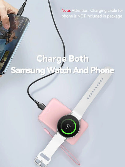 NEWDERY 4000mAh Portable Charger for Samsung Galaxy  8/8 Classic/7/Ultra/6/6 Classic/5/5 Pro/4/3,Active 2/1 Watch Charger Power Bank