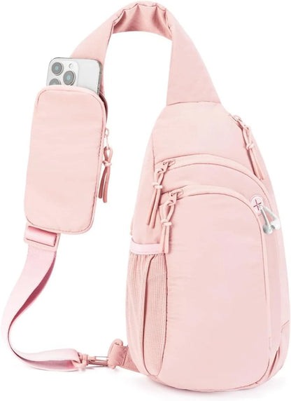 Sling Bag Nylon Crossbody Bags For Women with Anti-theft RFID Blocking Pocket Cross Body Purse Adjustable Shoulder Strap