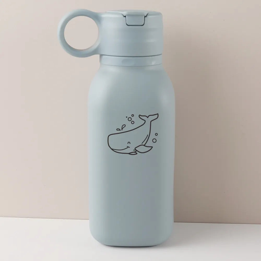 450ml Custom Name Silicone Straw Cup, Personalized Cartoon Pattern