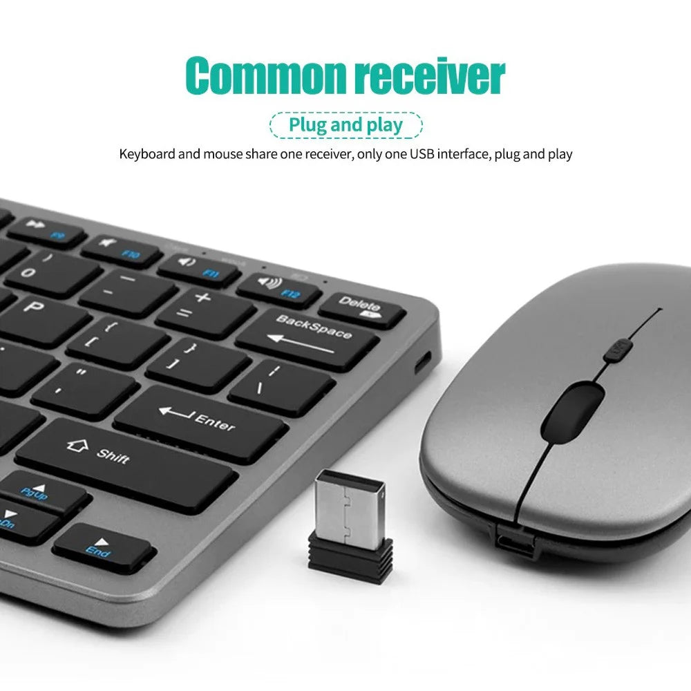 2.4G Wireless Keyboard Mouse Set Bluetooth 5.0 Keyboard Mouse Combo 3 modes Mini Keyboard Mouse For Laptop PC Accessories