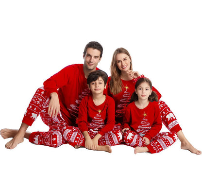 Family Christmas Pajamas Mom Dad Kids Matching Clothing Set Baby Dog Romper Pjs Soft Loose 2 Pieces Suit Homewear Xmas Look 4XL