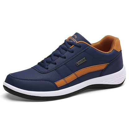 Men’s Leather Walking Shoes | Breathable Lightweight Lace-Up | Daily Wear, Travel & Outdoor Comfort