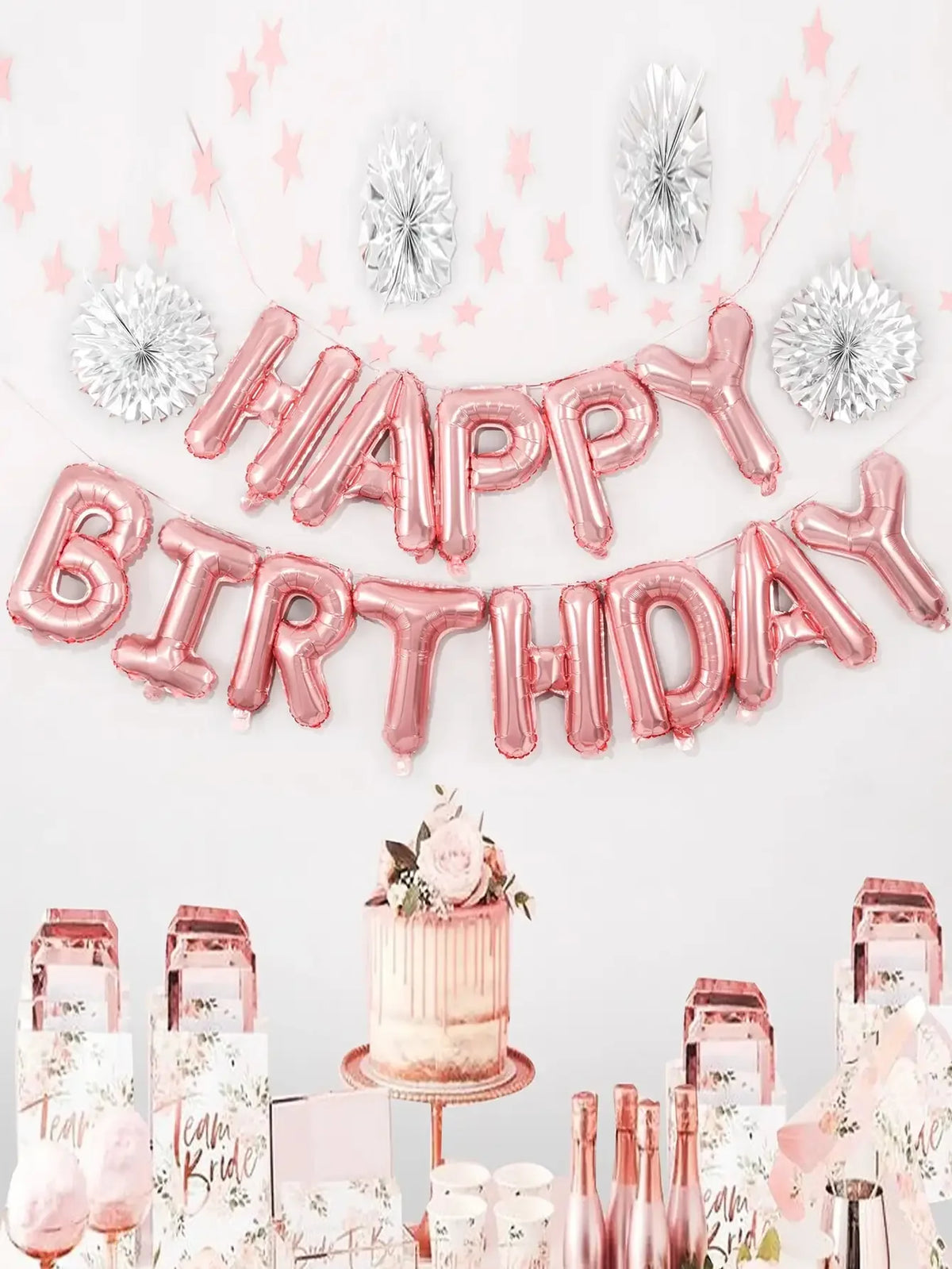 16 Inch Happy Birthday Balloons Pink Blue Aluminium Foil Balloon Birthday Party Decoration Suppries Home DIY Accessories Prop
