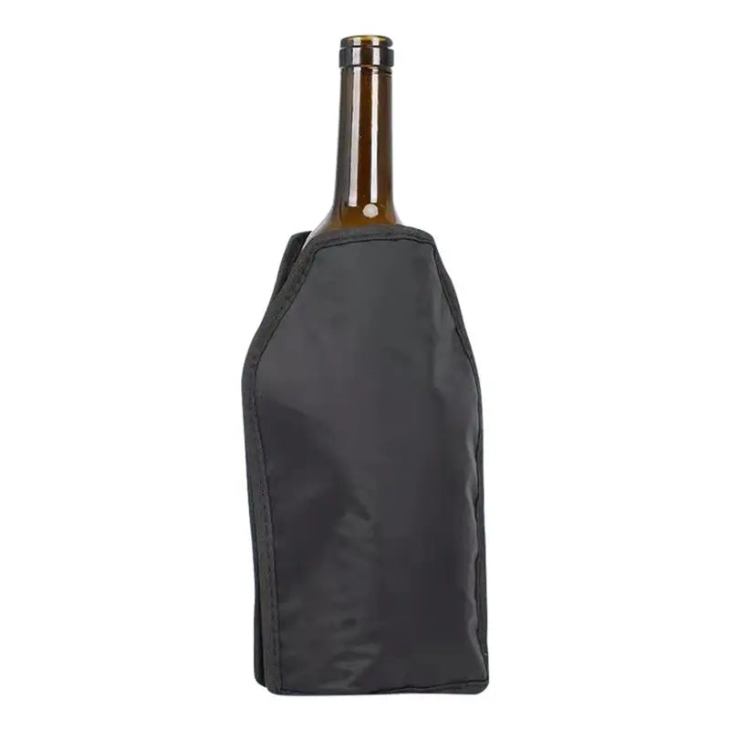 ABRU-Wine Sleeve Chiller Ice Wine Sleeve Reusable Bottle Cooler Black