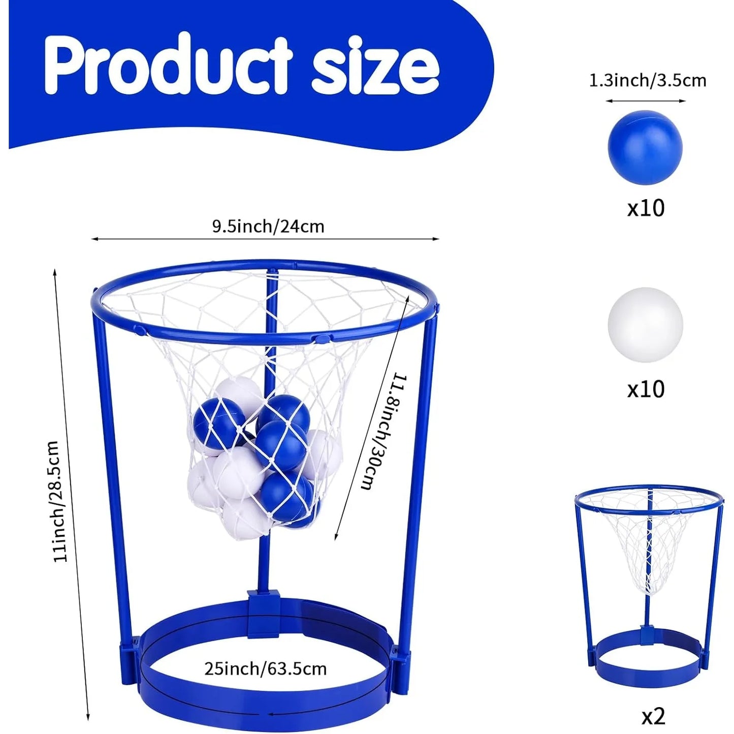 2 Pack Head Hoop Basketball Party Game for Kids Adults Adjustable