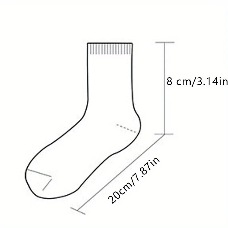 6 pairs of women's mid leg pleated socks, suitable for casual clothing, daily comfortable and soft texture