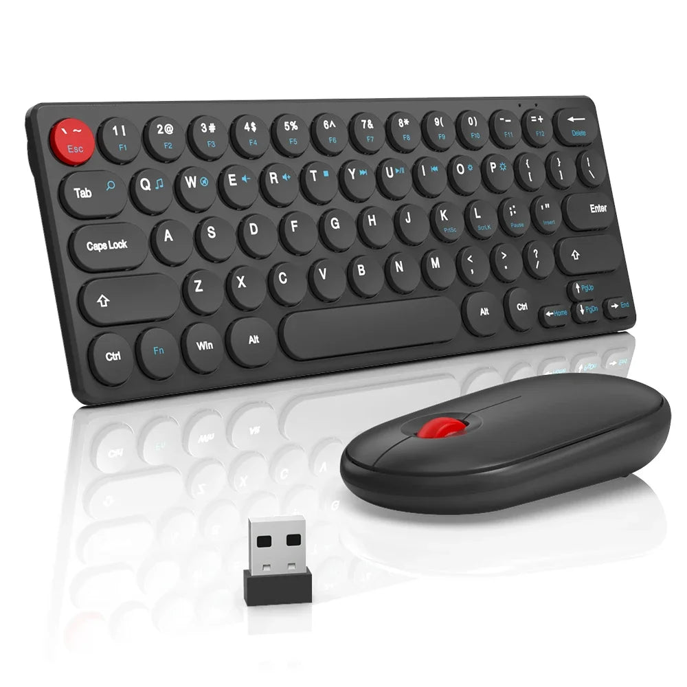 2.4G Wireless Keyboard and Mouse Combo Battery Power Bluetooth Keyboard and Mouse Set for Laptop for Ipad Cell Phone Tablet