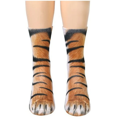 Unisex Funny Print Animal Paw Sole Socks Kawaii Cute Casual Happy Fashion Tube Sokken For Men Women Novelty Gift Dropship