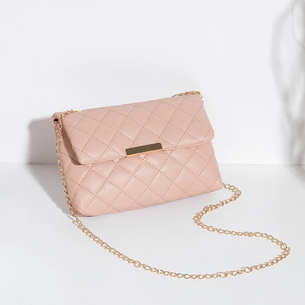 Diamond Lattice Women Shoulder Bag Female Embroidered Luxury Small Square Bag PU Leather Crossbody Bags Handbag Purses Phone Bag