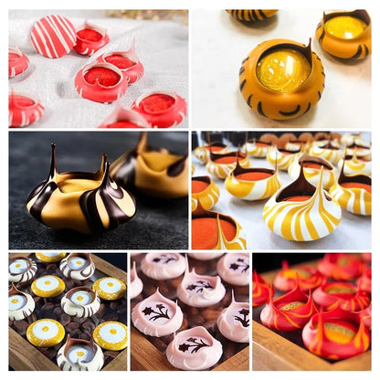Chocolate Mold 15 Cavity Polycarbonate Chocolate Moulds Volcano Candy Bonbons Forms Confectionery Baking Tools φ1.58"xH0.24"