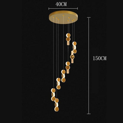 Modern Crystal stair chandelier lights indoor lighting Ceiling lamp hanging light led Chandeliers for living room indoor lightin